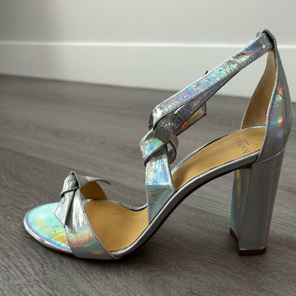 Alexandre Birman Clarita Metallic Ankle-Tie High-Heel Sandals - Picture 5 of 8